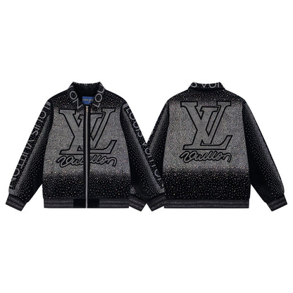 260813 New high-quality, elaborately crafted jacket with full diamond design for men