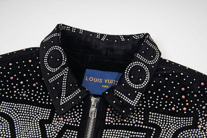 260813 New high-quality, elaborately crafted jacket with full diamond design for men