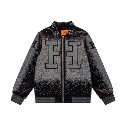 260813 New high-quality, elaborately crafted jacket with full diamond design for men