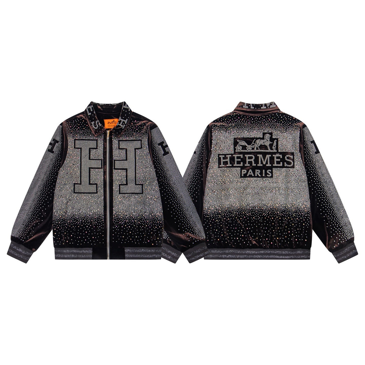 260813 New high-quality, elaborately crafted jacket with full diamond design for men