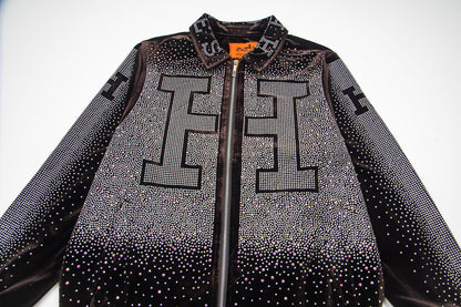260813 New high-quality, elaborately crafted jacket with full diamond design for men