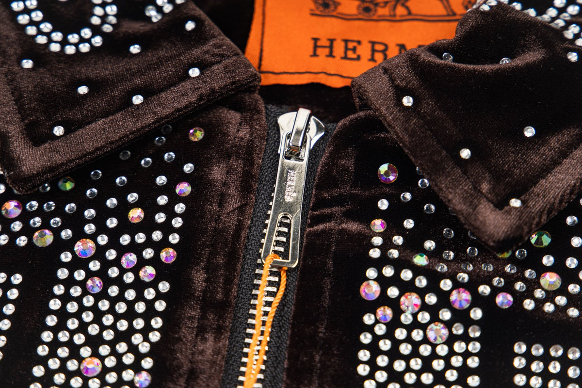 260813 New high-quality, elaborately crafted jacket with full diamond design for men