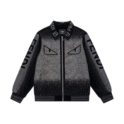 260813 New high-quality, elaborately crafted jacket with full diamond design for men