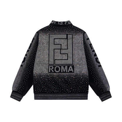 260813 New high-quality, elaborately crafted jacket with full diamond design for men