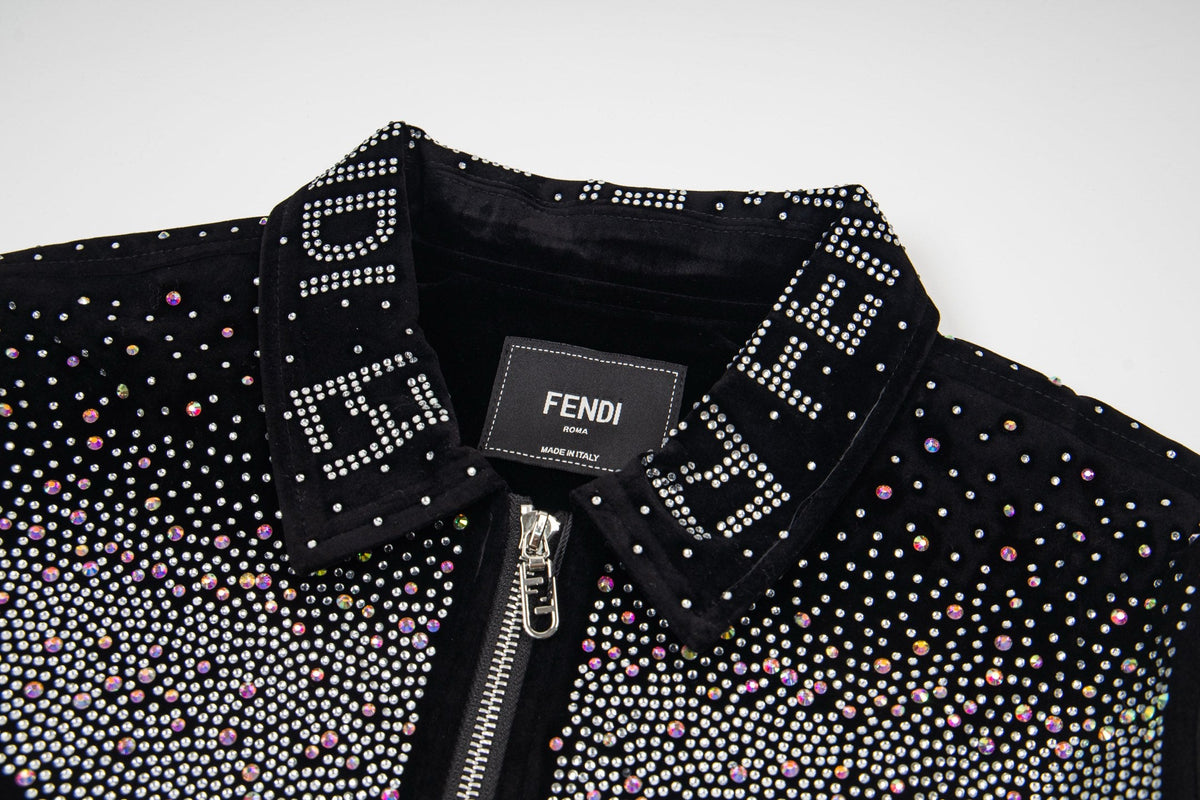 260813 New high-quality, elaborately crafted jacket with full diamond design for men