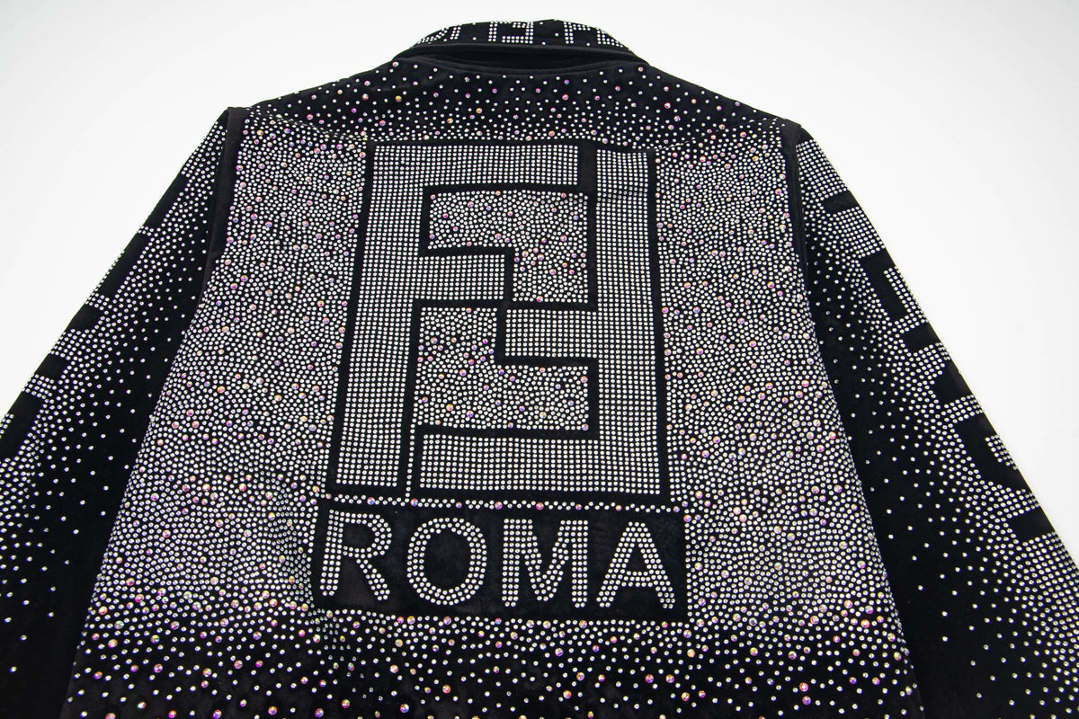 260813 New high-quality, elaborately crafted jacket with full diamond design for men