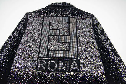 260813 New high-quality, elaborately crafted jacket with full diamond design for men