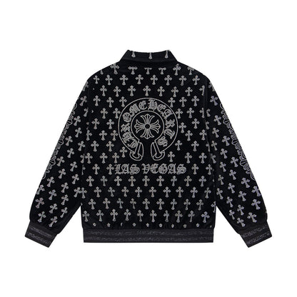 260813 New high-quality, elaborately crafted jacket with full diamond design for men