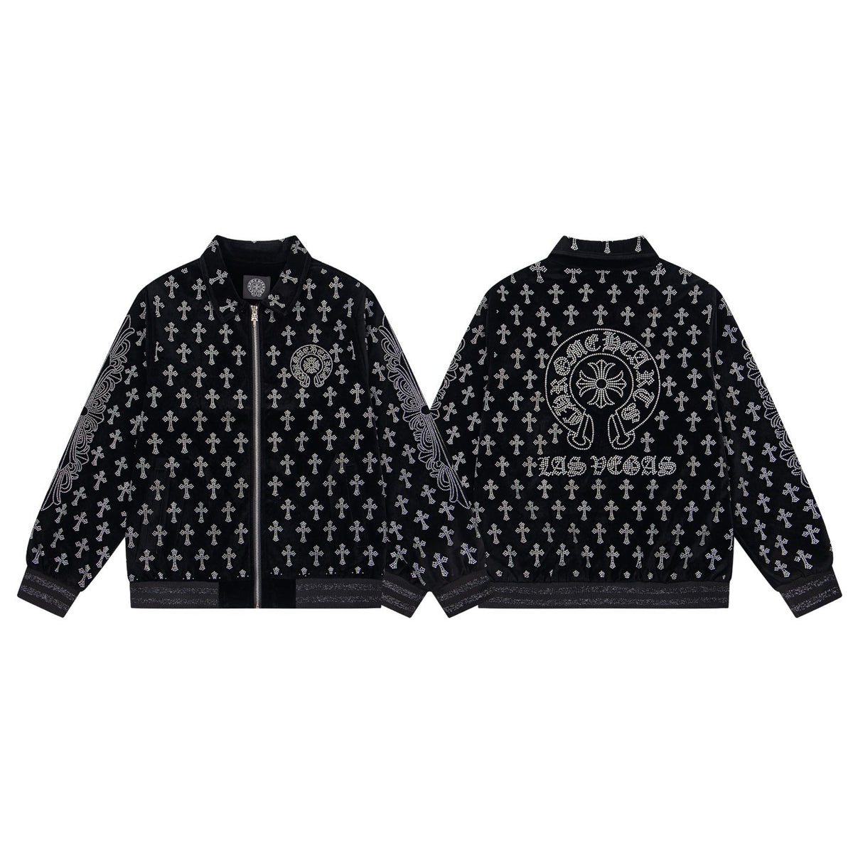 260813 New high-quality, elaborately crafted jacket with full diamond design for men