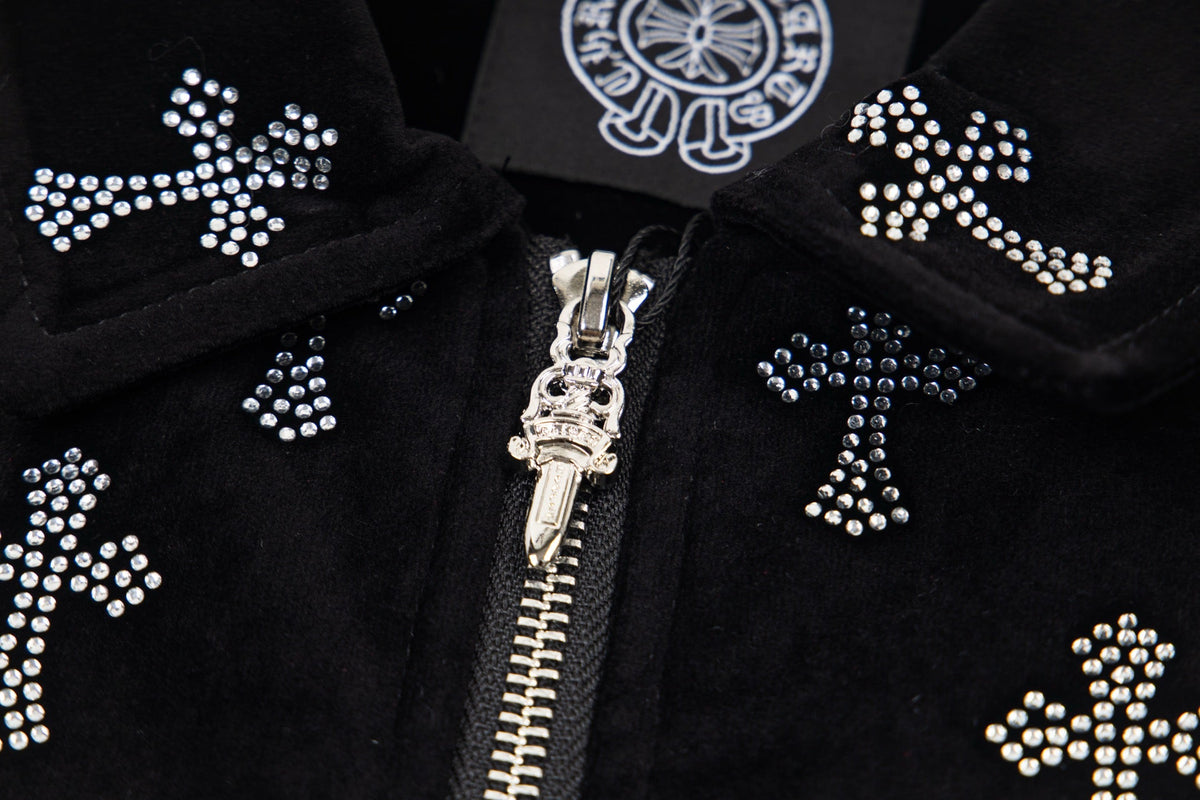 260813 New high-quality, elaborately crafted jacket with full diamond design for men