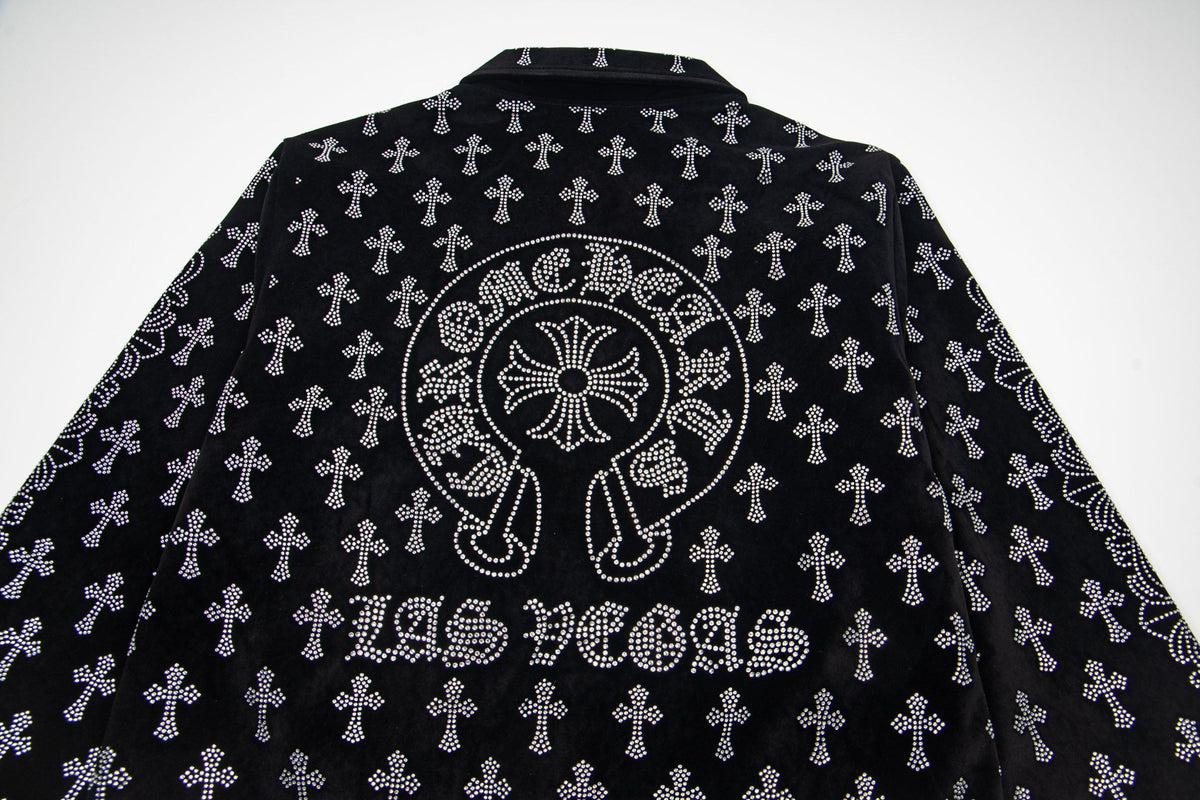 260813 New high-quality, elaborately crafted jacket with full diamond design for men
