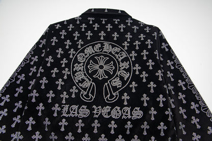 260813 New high-quality, elaborately crafted jacket with full diamond design for men