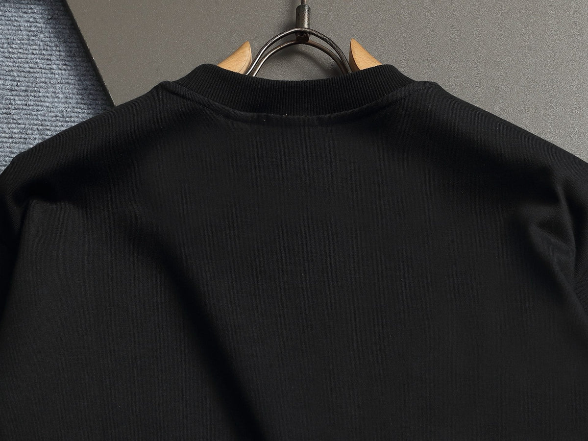 260813 New high-quality classic check-patterned blended fabric round-neck hoodie