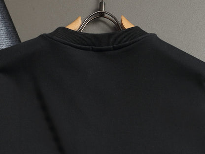 260813 New high-quality classic embroidery patchwork casual round-neck hoodie