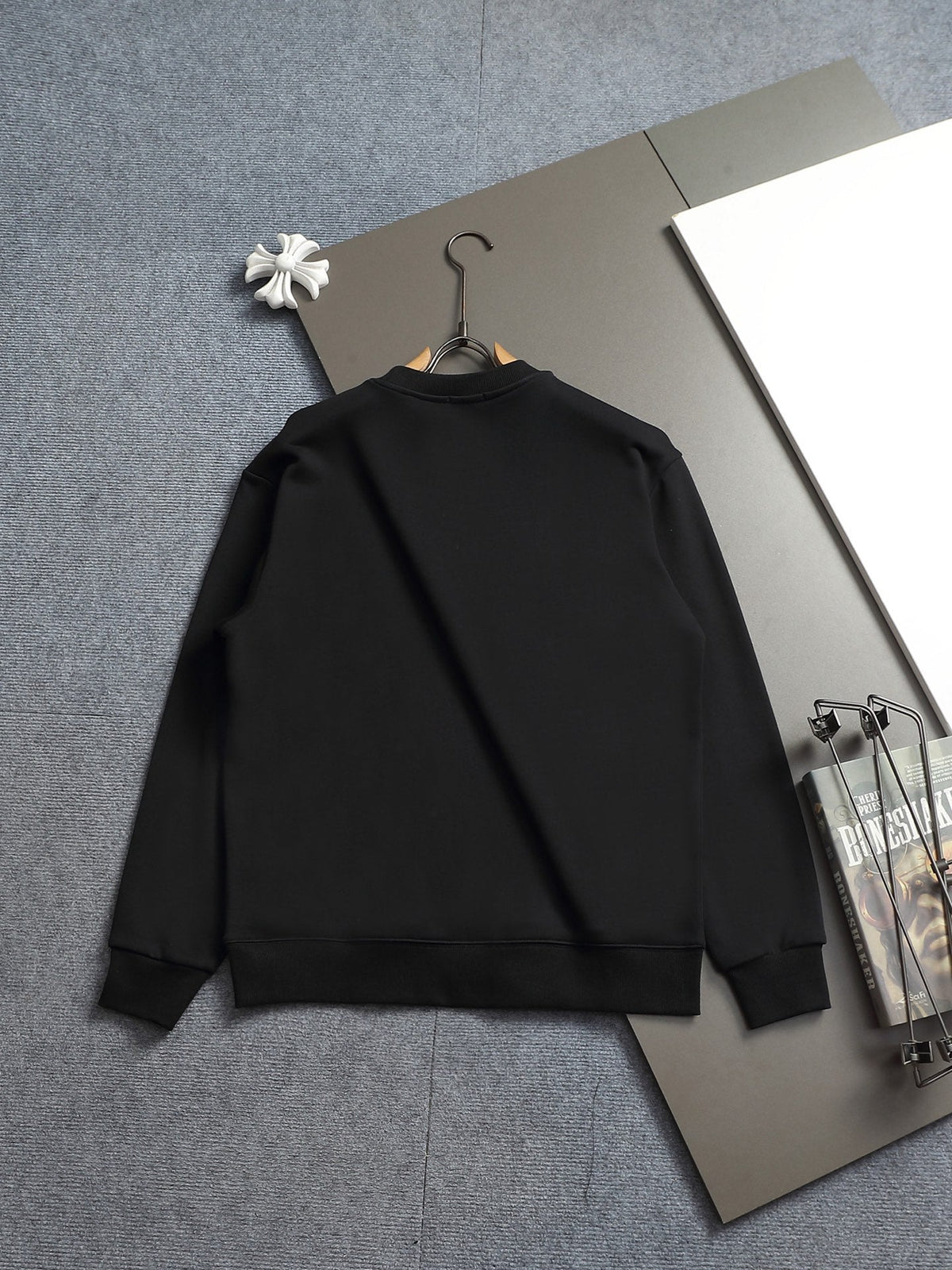 260813 New high-quality classic embroidery patchwork casual round-neck hoodie