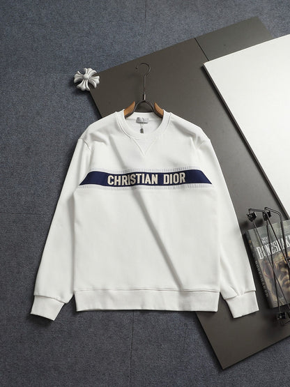 260813 New high-quality classic embroidery patchwork casual round-neck hoodie