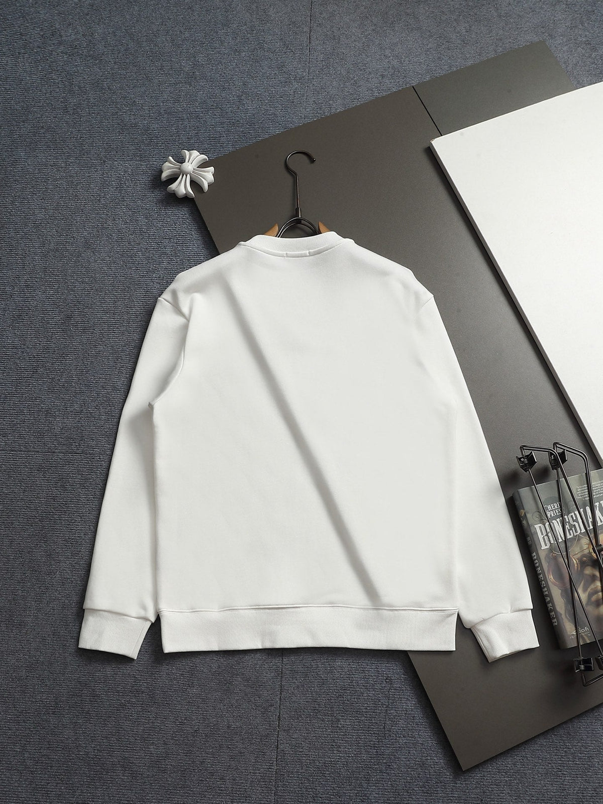 260813 New high-quality classic embroidery patchwork casual round-neck hoodie