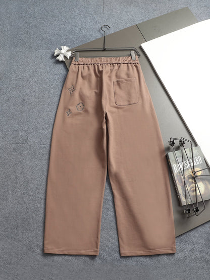 260813 New high-quality embroidered sporty casual sweatpants
