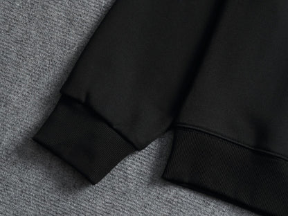260813 New high-quality pocket embroidered round-neck hoodie