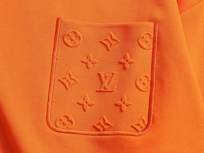 260813 New high-quality pocket embroidered round-neck hoodie