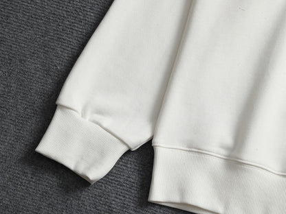 260813 New high-quality pocket embroidered round-neck hoodie