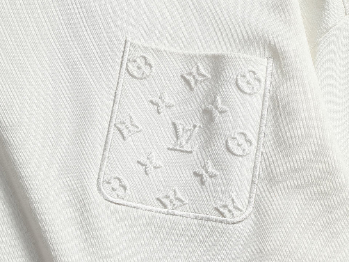 260813 New high-quality pocket embroidered round-neck hoodie