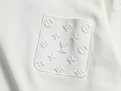 260813 New high-quality pocket embroidered round-neck hoodie