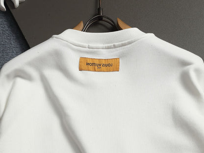 260813 New high-quality pocket embroidered round-neck hoodie