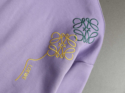 260813 New high-quality embroidered multi-color candy round-neck hoodie