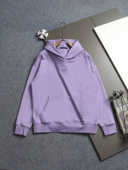 260813 New high-quality raised and recessed embroidery multi-color candy hoodie shirt