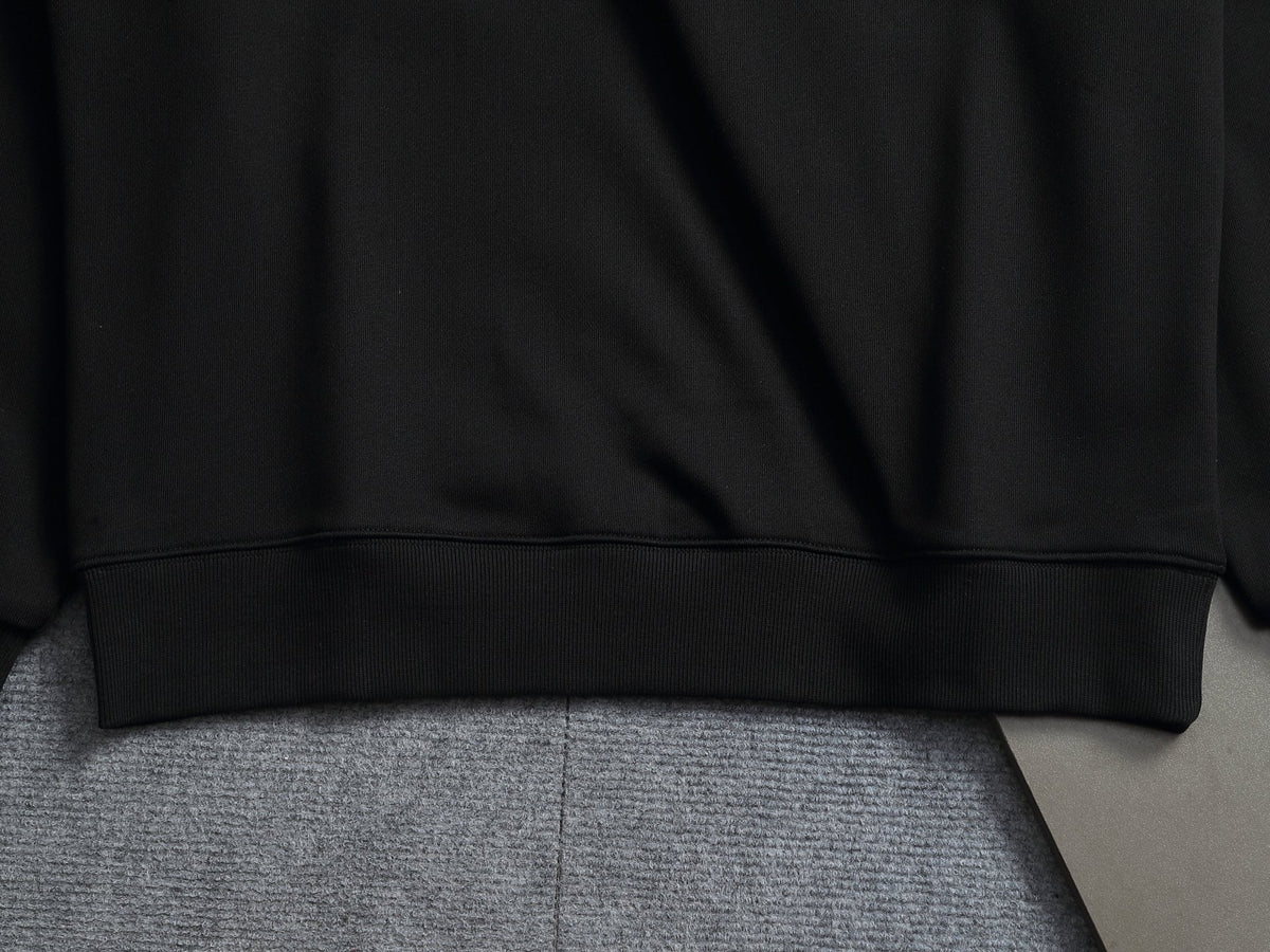 260813 New high-quality raised and recessed embroidery round-neck pullover shirt