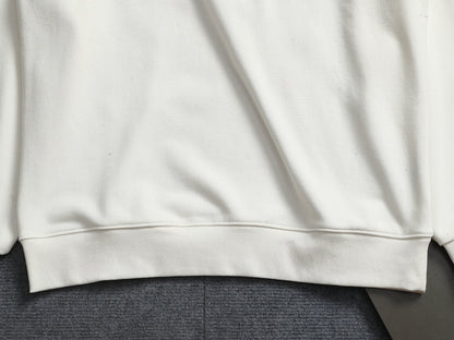 260813 New high-quality raised and recessed embroidery round-neck pullover shirt
