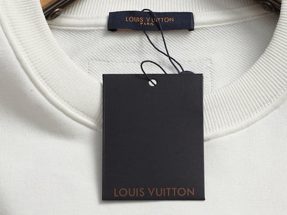 260813 New high-quality raised and recessed embroidery round-neck pullover shirt