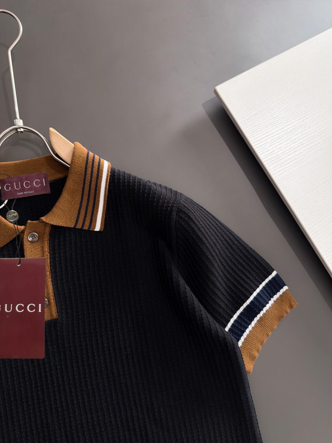 260820 New high-quality combed cotton yarn knitted polo shirt