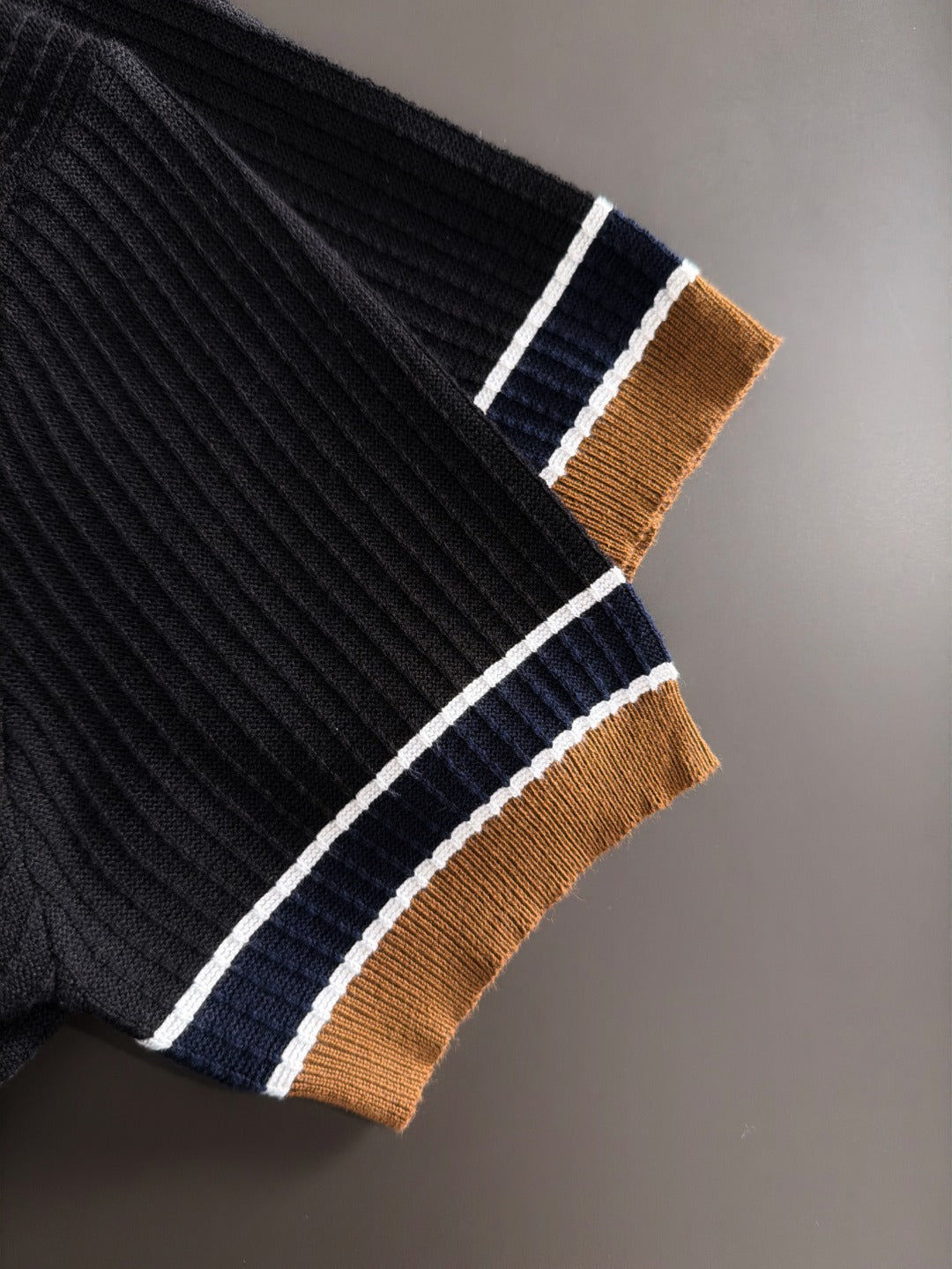 260820 New high-quality combed cotton yarn knitted polo shirt