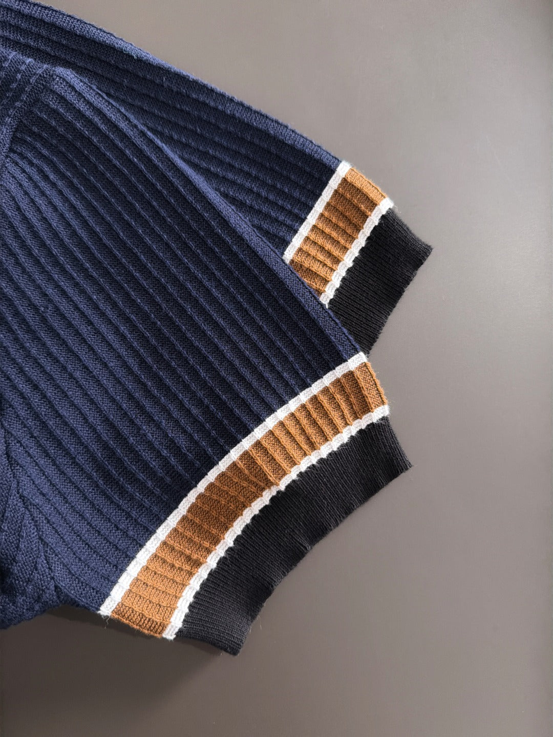 260820 New high-quality combed cotton yarn knitted polo shirt