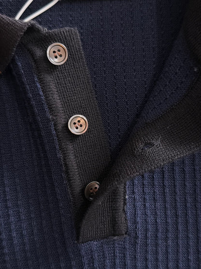 260820 New high-quality combed cotton yarn knitted polo shirt