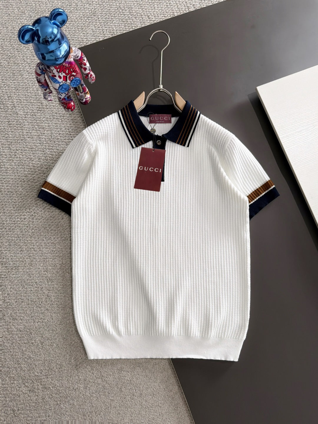 260820 New high-quality combed cotton yarn knitted polo shirt