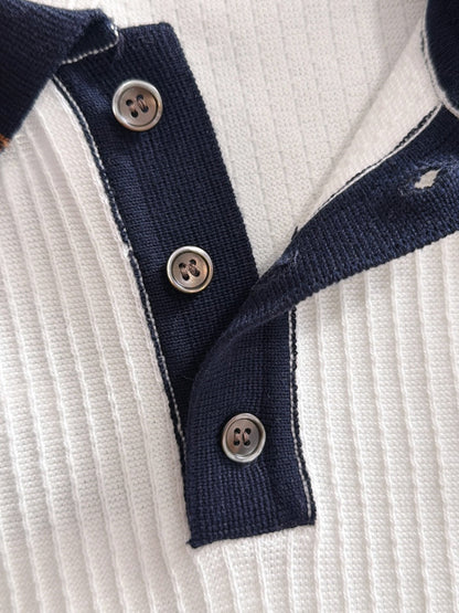 260820 New high-quality combed cotton yarn knitted polo shirt
