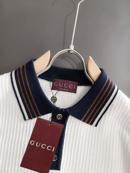 260820 New high-quality combed cotton yarn knitted polo shirt