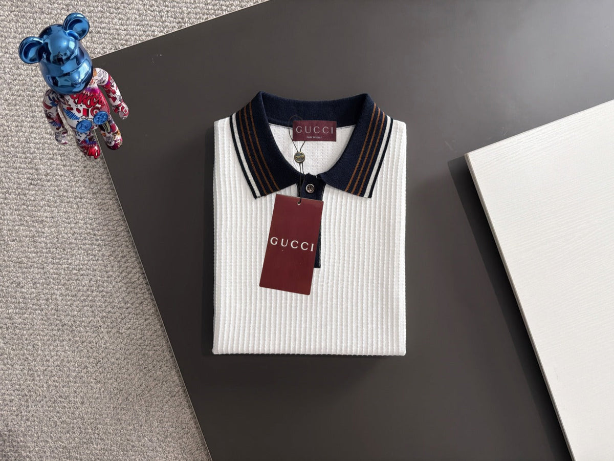 260820 New high-quality combed cotton yarn knitted polo shirt