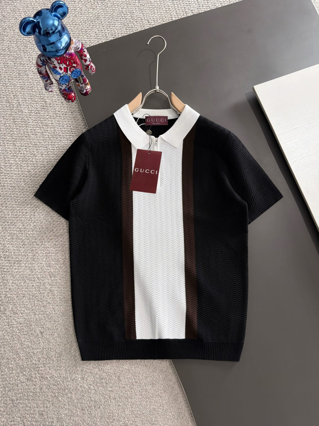 260820 New high-quality combed cotton yarn knitted polo shirt