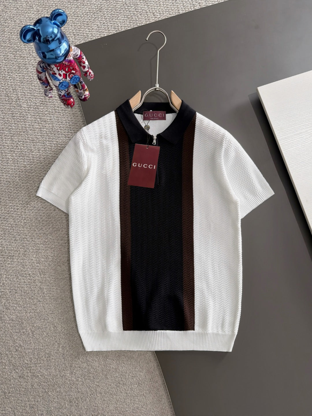 260820 New high-quality combed cotton yarn knitted polo shirt