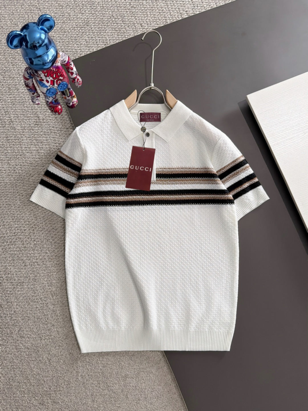 260820 New high-quality combed cotton yarn knitted polo shirt
