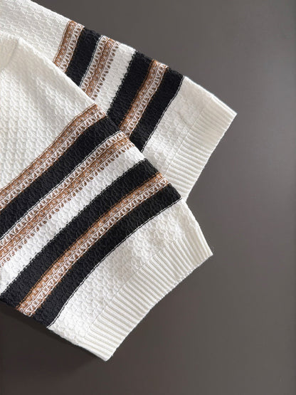 260820 New high-quality combed cotton yarn knitted polo shirt