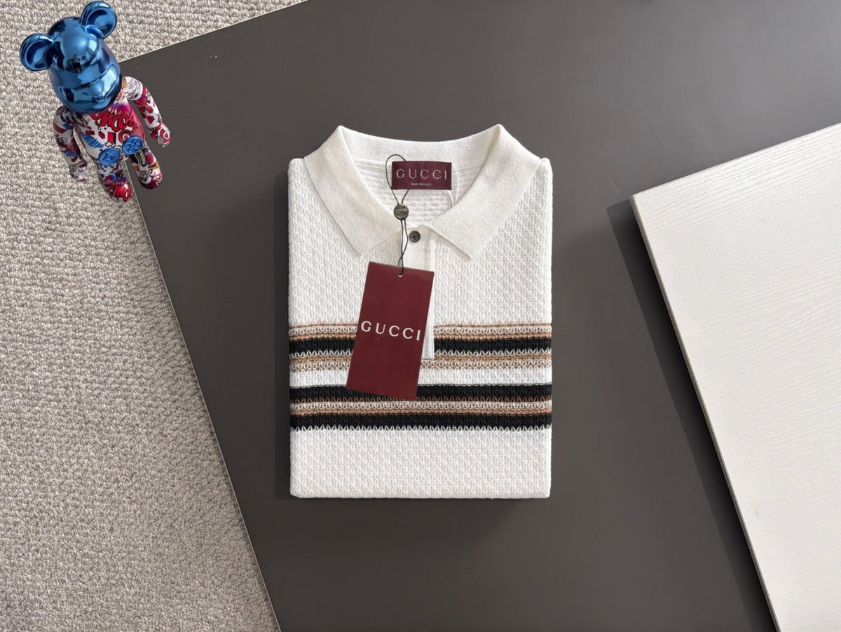 260820 New high-quality combed cotton yarn knitted polo shirt