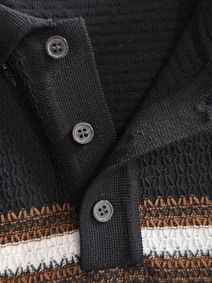 260820 New high-quality combed cotton yarn knitted polo shirt