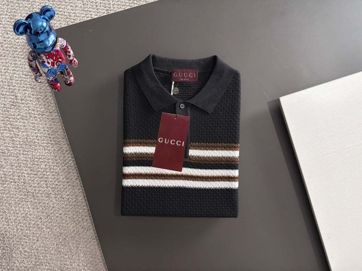 260820 New high-quality combed cotton yarn knitted polo shirt