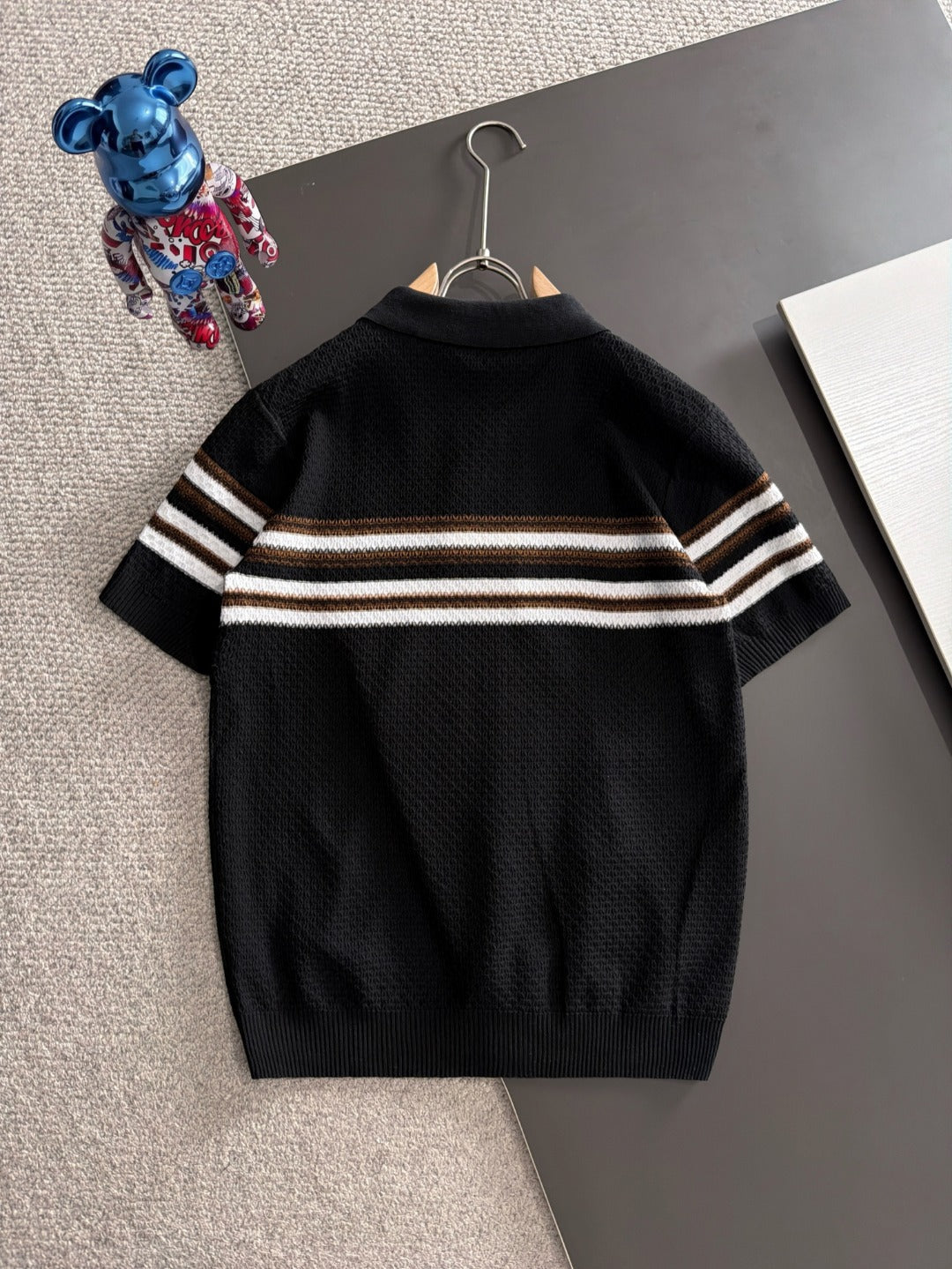 260820 New high-quality combed cotton yarn knitted polo shirt