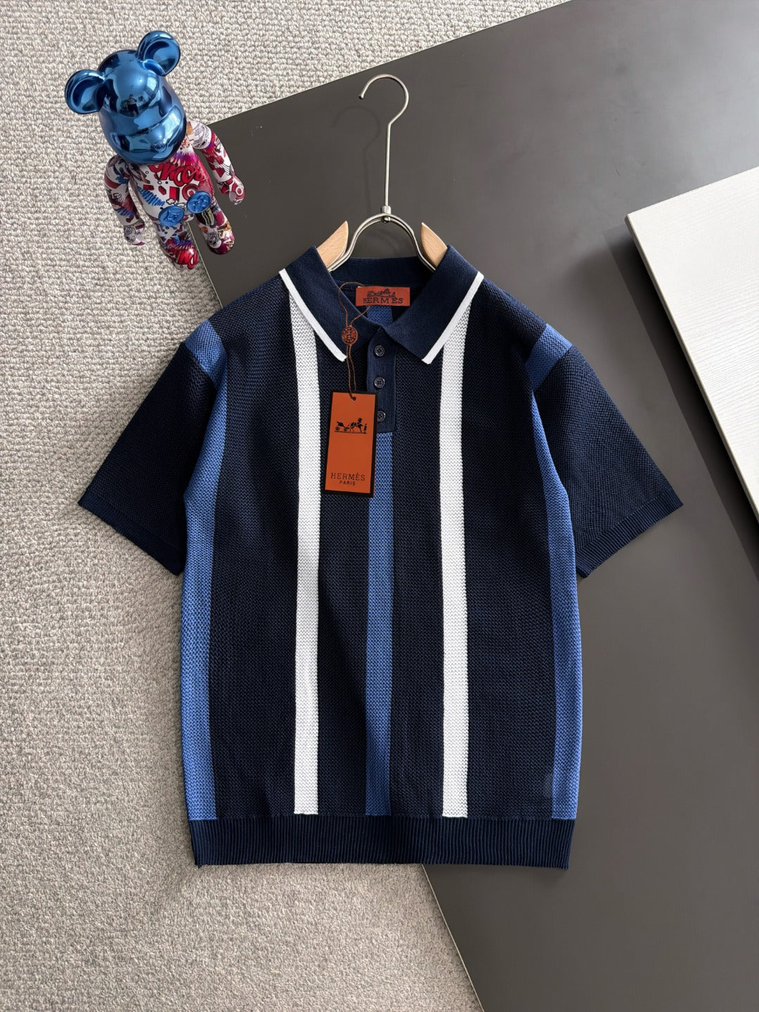 260820 New high-quality combed cotton yarn knitted polo shirt